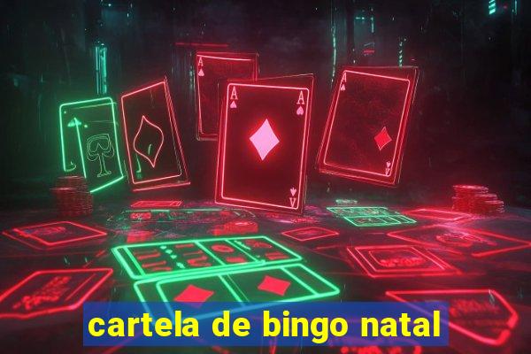 cartela de bingo natal